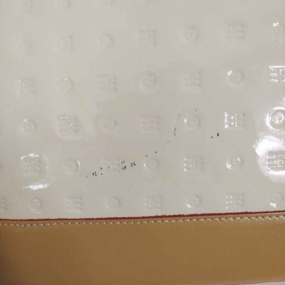 Arcadia cream and tan leather satchel bag - Picture 12 of 12